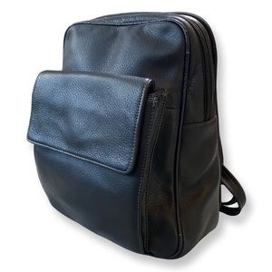 Tignanello Black Genuine Leather Backpack